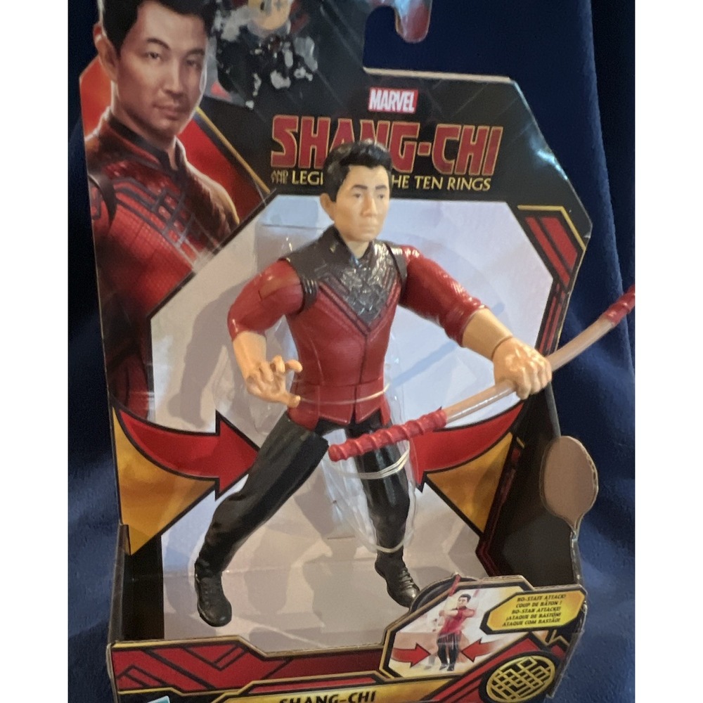 Marvel Action Figure Unisex 6in Red New Legend of the Ten Rings Shang-Chi Staff